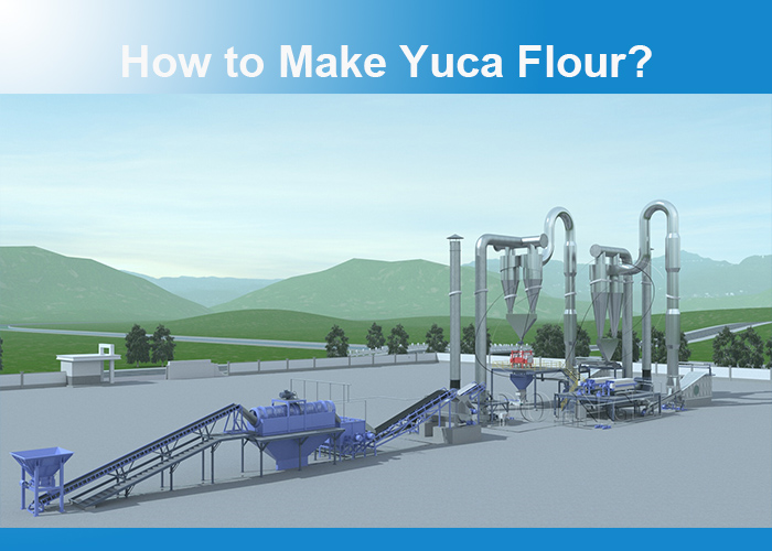 3d flow of yuca flour processing line