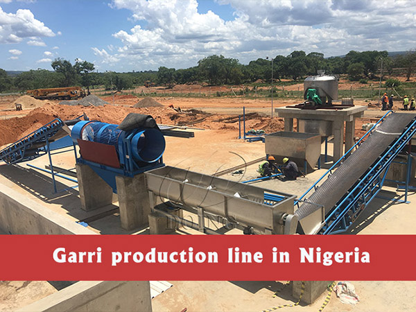The garri processing plant layout designed for Nigerian customer