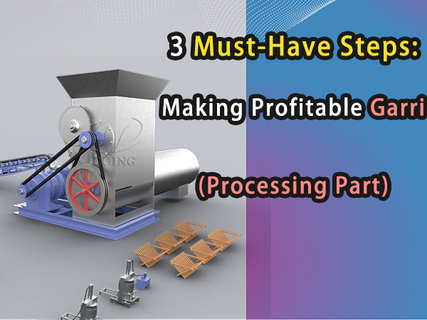 Processing Part of Garri Processing Line Running Video