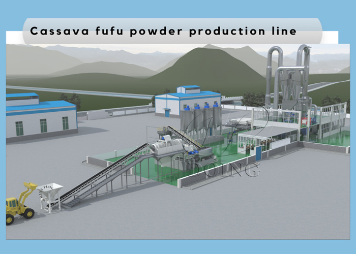 fufu flour production line
