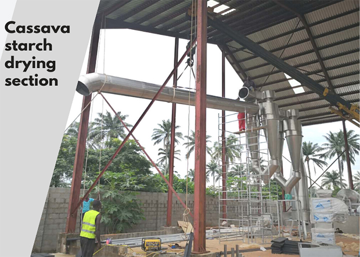 equipment for drying cassava starch