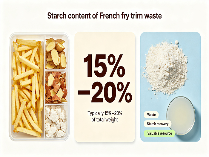 french fry trim waste starch content