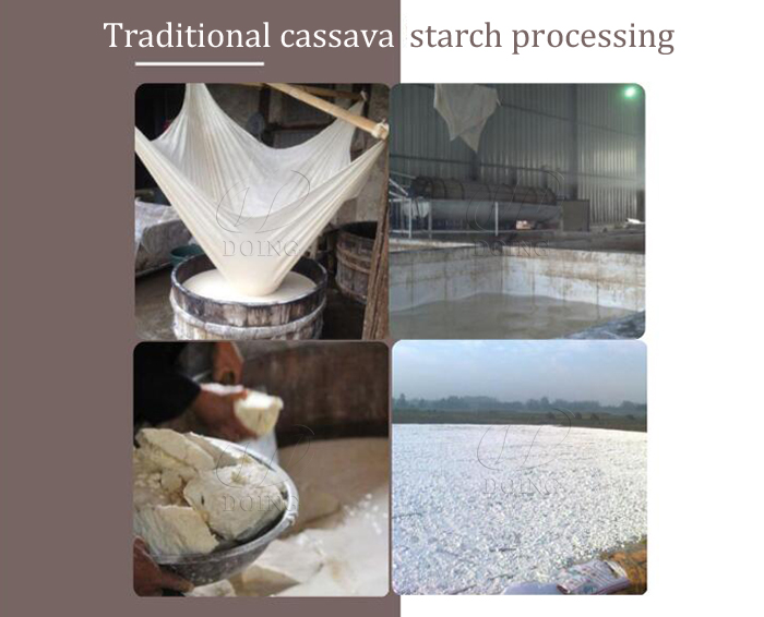 traditional cassava starch drying