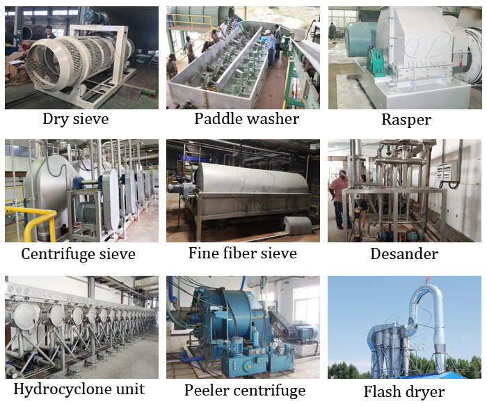 Tapioca starch processing machine