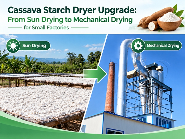 Cassava Starch Dryer Upgrade: From Sun Drying to Mechanical Drying for Small Factories