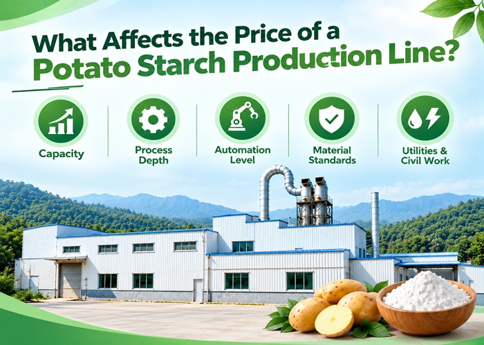 Factors iinfluencing potato starch processing line cost