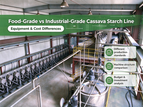 Food-Grade vs Industrial-Grade Cassava Starch Line: Equipment and Cost Differences