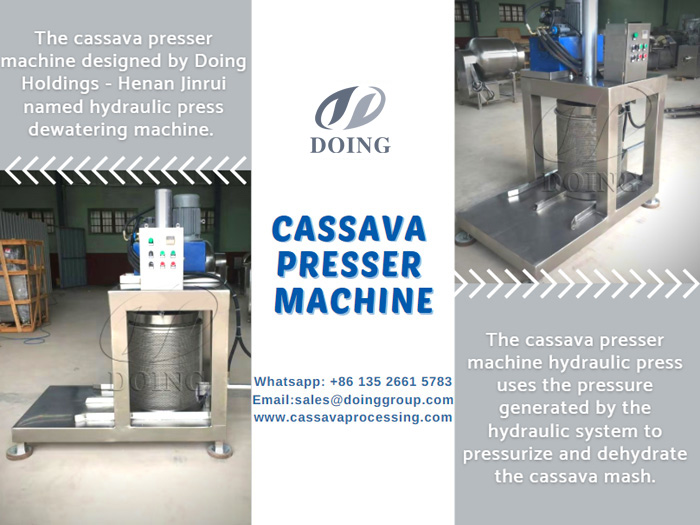 Is there a cassava presser machine? How does it work?