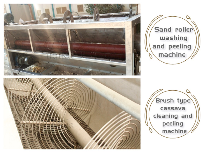 cassava cleaning and peeling machine